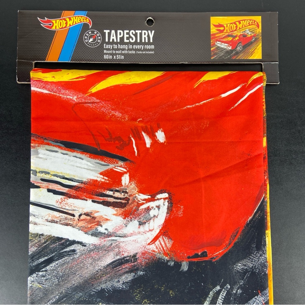 Hot Wheels Tapestry Banner Flag 5 x 4.25 feet Wall Decor